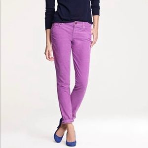 Jcrew corduroy light purple toothpick pants